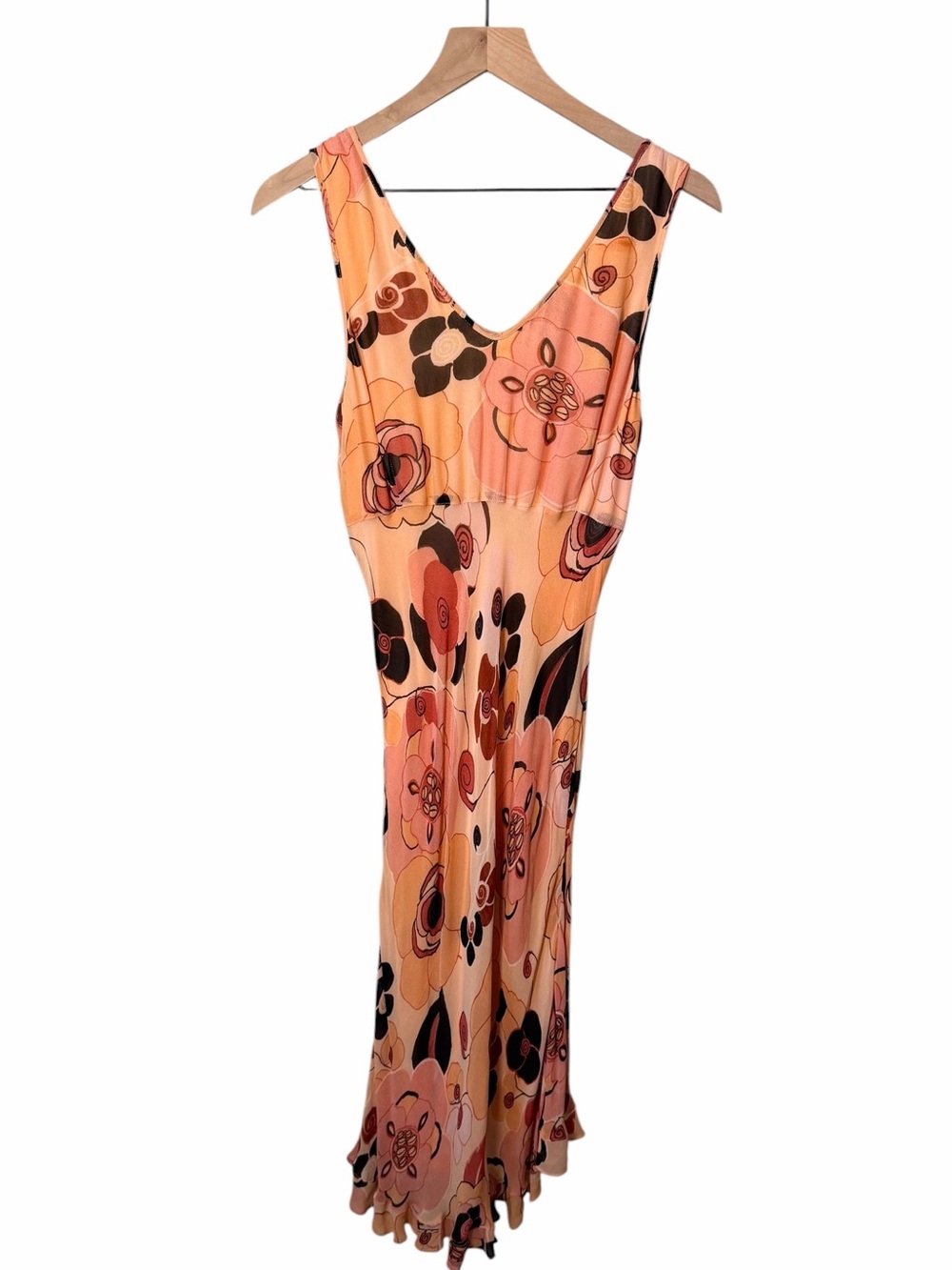 Vintage Angie Sequin Floral Midi Dress Size L - Picture 5 of 5